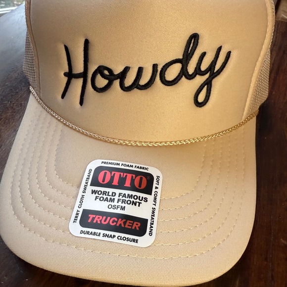 Yonder Goods Howdy Trucker Hat Beige Mesh Foam Front Snapback OSFM - Picture 2 of 6